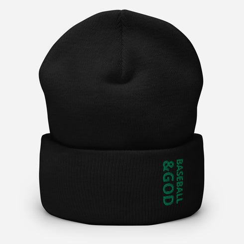 Baseball &God Irish Cuffed Beanie